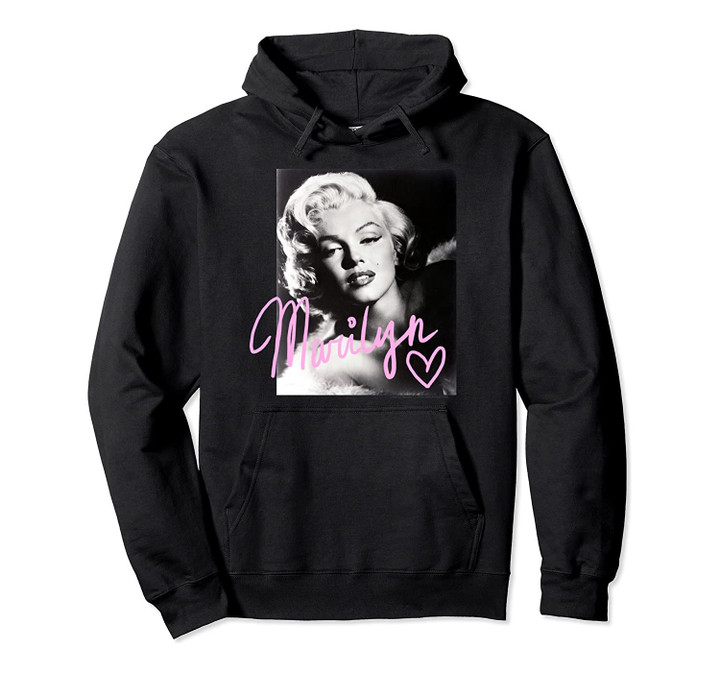 Marilyn Monroe black and white pink handwriting Hoodie, T-Shirt, Sweatshirt