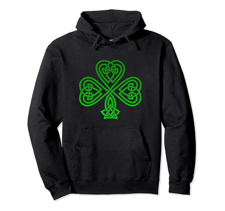 Lucky Irish Shamrock Endless Knot Graphic Pullover Hoodie, T-Shirt, Sweatshirt