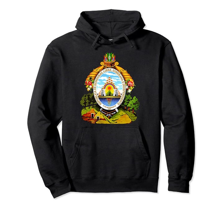 Coat of arms of Honduras Pullover Hoodie Hooded Sweatshirt, T-Shirt, Sweatshirt
