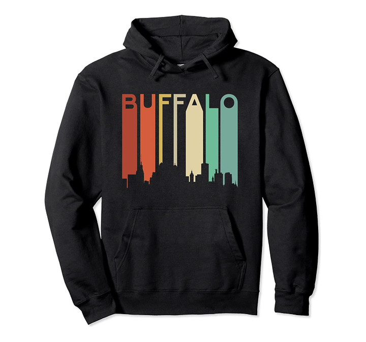 Buffalo New York Retro Skyline Bridge Vintage City NYC NY Pullover Hoodie, T-Shirt, Sweatshirt