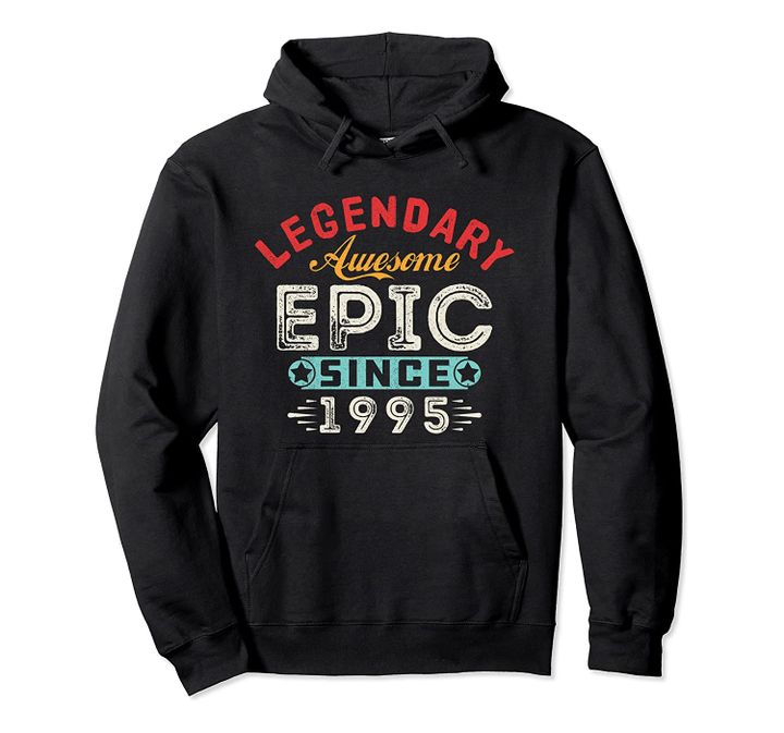 Vintage 1995 Birthday Party Gifts Ideas For 24 Years Old Pullover Hoodie, T-Shirt, Sweatshirt