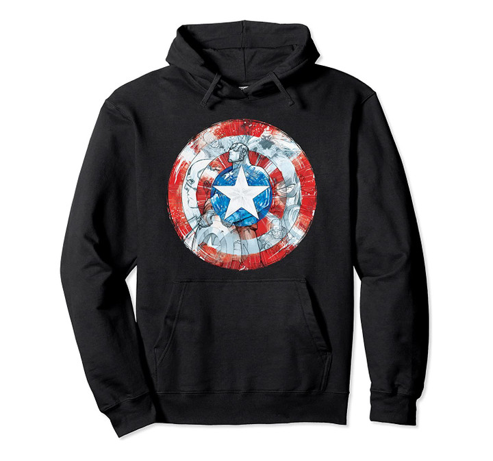 Marvel Captain America Shield Hoodie, T-Shirt, Sweatshirt