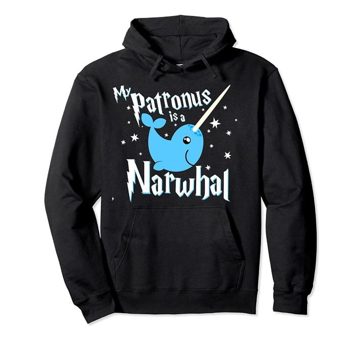 My Patronus Is A Narwhal Harry Fan Kawaii Gift Pullover Hoodie, T-Shirt, Sweatshirt