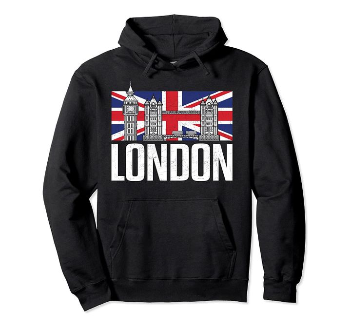 London British Vintage United Kingdom England Souvenir Gift Pullover Hoodie, T-Shirt, Sweatshirt