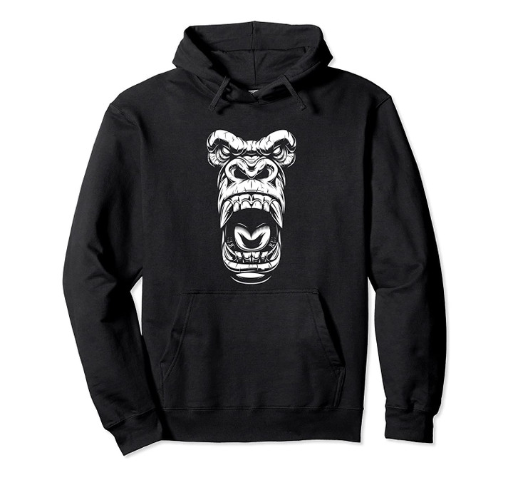 Furious Gorilla Shirt - Angry Silverback Pullover Hoodie, T-Shirt, Sweatshirt
