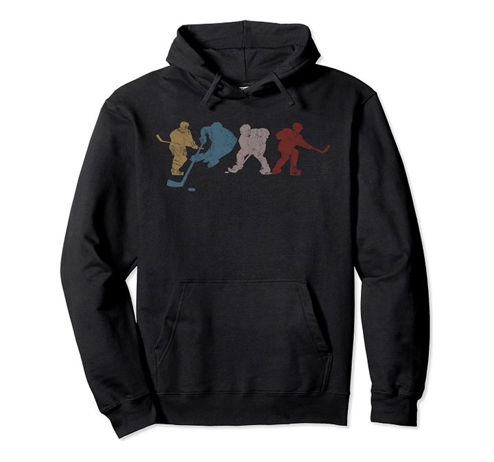 Graphic 365 Hockey Vintage Retro Sport Gift - Unisex Pullover Hoodie, T-Shirt, Sweatshirt