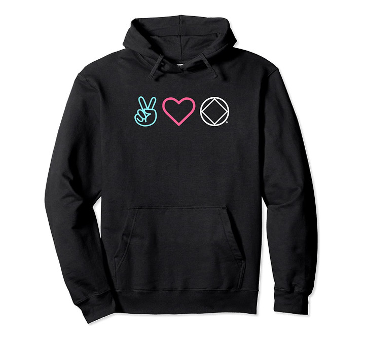 Peace Love Symbol Narcotics Anonymous NA AA Gift Hoodie, T-Shirt, Sweatshirt