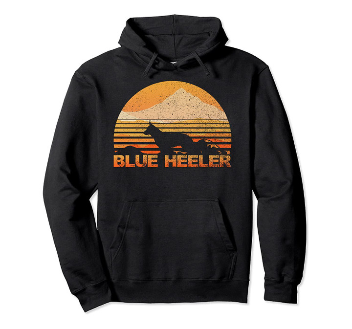 BLUE HEELER Hoodie, Vintage Retro Hoodie Pullover Hoodie, T-Shirt, Sweatshirt