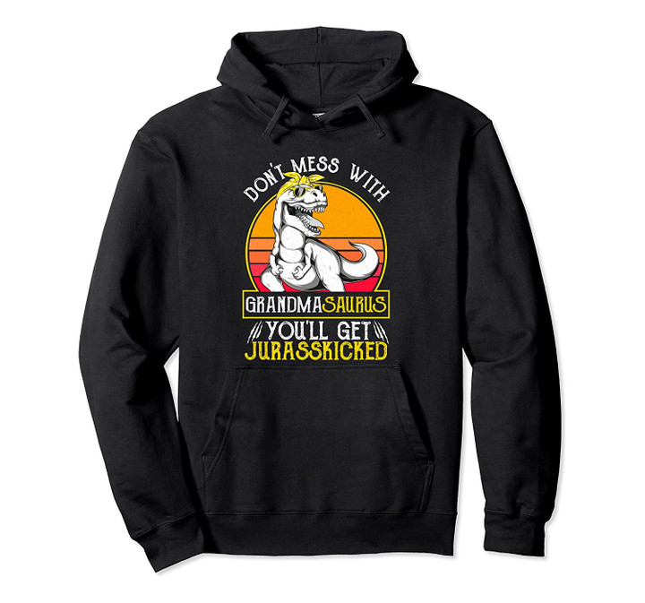Womens Vintage Jurasskicked Grandma Saurus T Shirt, Dinosaur Pullover Hoodie, T-Shirt, Sweatshirt