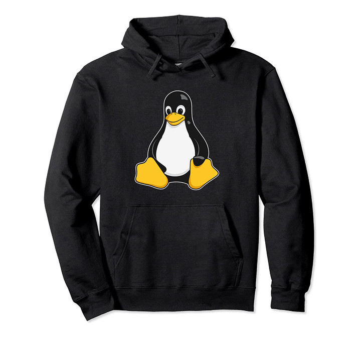 Linux Mascot Tux the Penguin Enhanced Black Gift Men Women Pullover Hoodie, T-Shirt, Sweatshirt