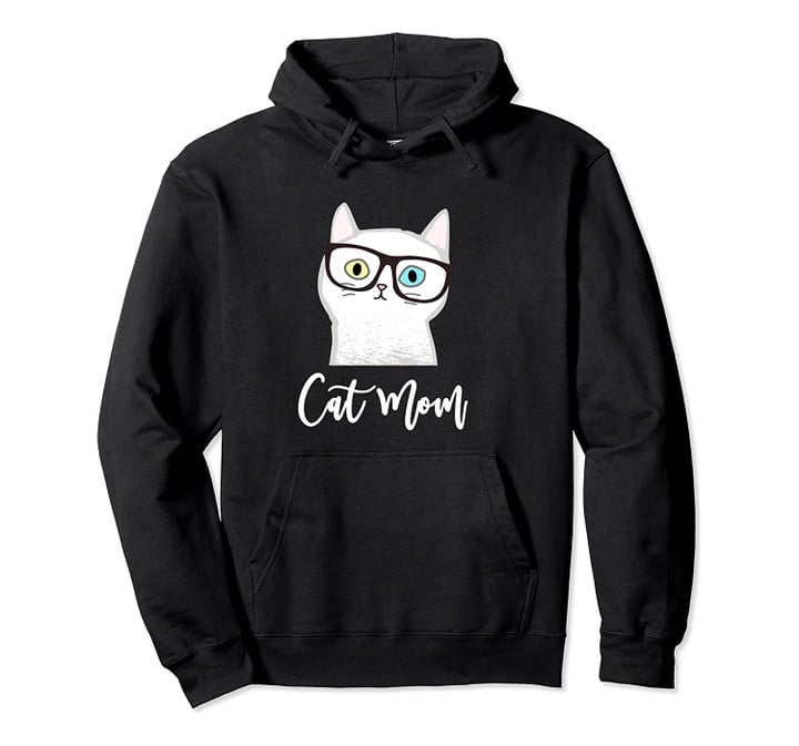 Nerdy Cat With Glasses Mom Hoodie, T-Shirt, Sweatshirt