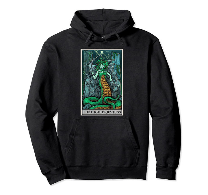 The High Priestess Tarot Card Medusa Greek Mythology Gift Pullover Hoodie, T-Shirt, Sweatshirt