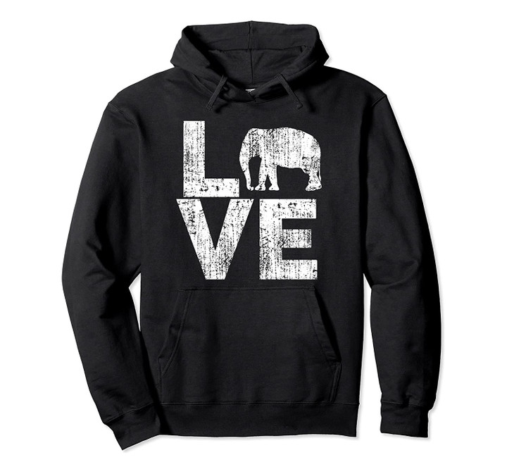 I Love Elephants Distressed Elephant Hoodie, T-Shirt, Sweatshirt
