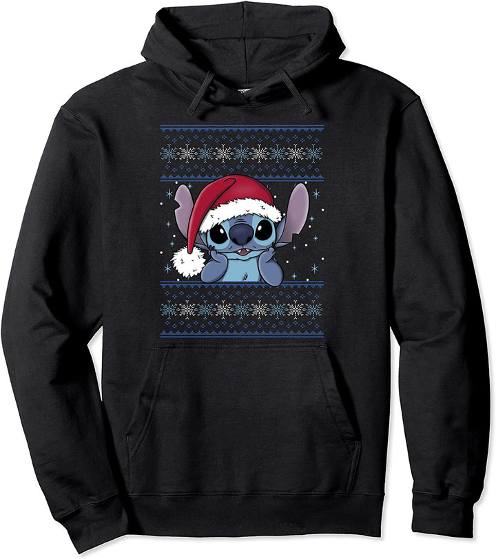 Christmas Stitch Ugly Sweater Style Pullover Hoodie
