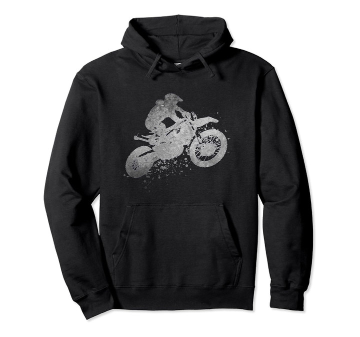 Dirt Bike Rider Racing Extreme Sports Vintage Men Teen Boys Pullover Hoodie