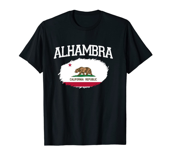ALHAMBRA CA CALIFORNIA Flag Vintage USA Sports Men Women Unisex T-Shirt
