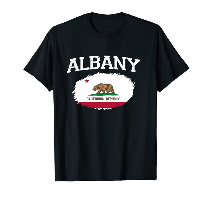 ALBANY CA CALIFORNIA Flag Vintage USA Sports Men Women Unisex T-Shirt
