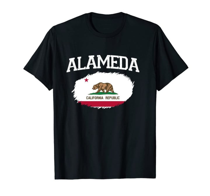 ALAMEDA CA CALIFORNIA Flag Vintage USA Sports Men Women Unisex T-Shirt