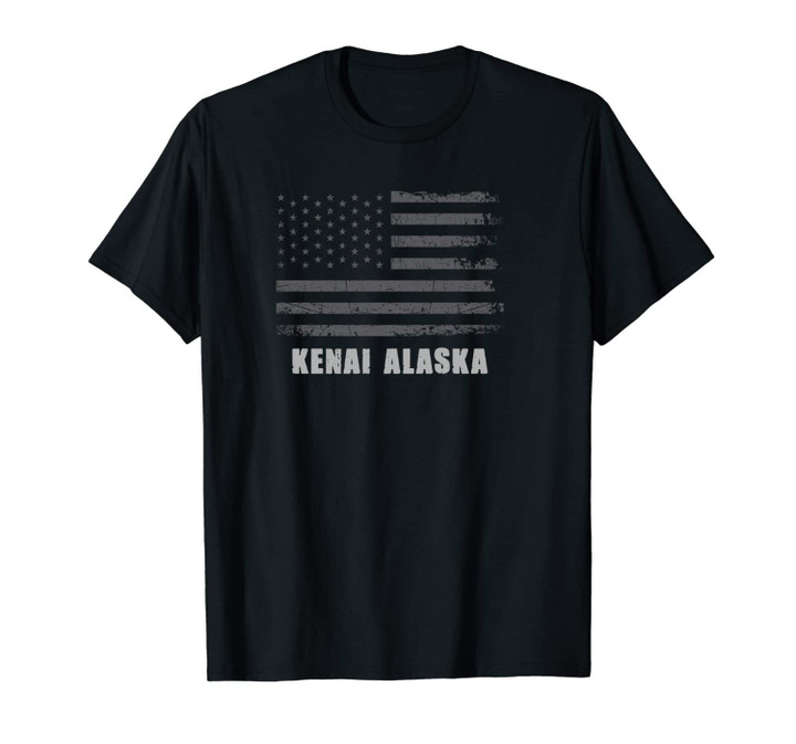 American Flag Kenai, Alaska USA Patriotic Souvenir Unisex T-Shirt