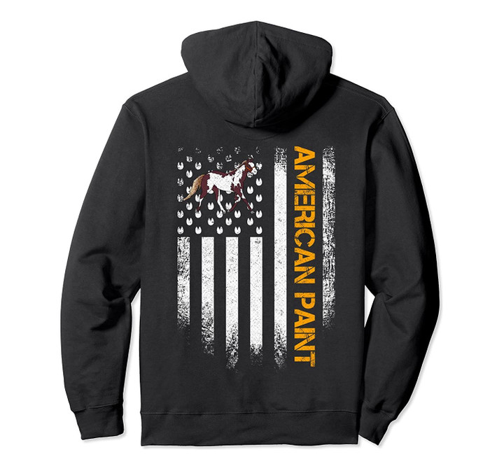 Vintage USA American Flag American Paint Horse Funny Gift Pullover Hoodie, T-Shirt, Sweatshirt