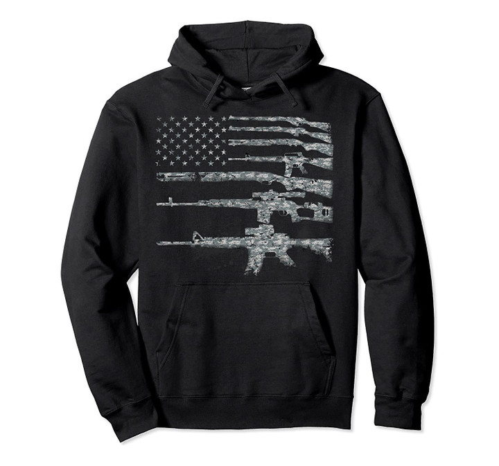 USA Guns Weapons Rifles Flag Digital Camo Hoodie Gift, T-Shirt, Sweatshirt