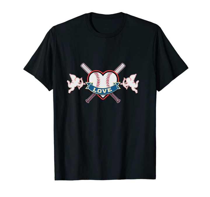 Vintage Baseball Heart - Valentine's Day Unisex T-Shirt