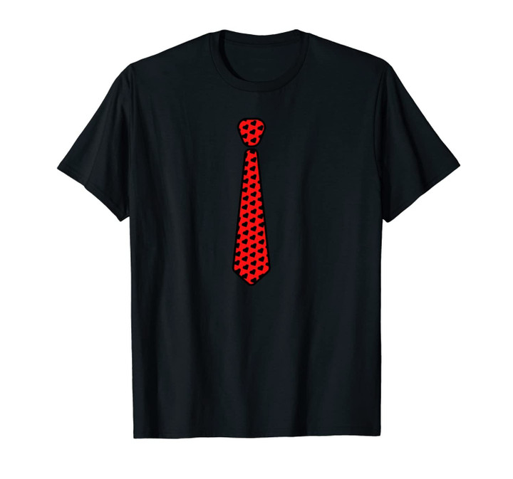 Cute NeckTie Of Hearts Valentine Day - Tie Gift Unisex T-Shirt