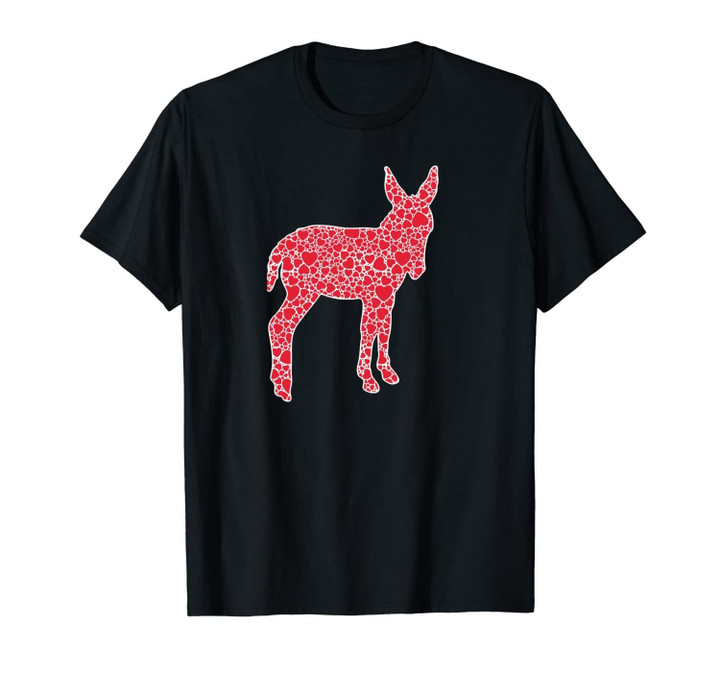 Donkey Hearts Valentine's Day Jackass Mule Lover Girl Gift Unisex T-Shirt