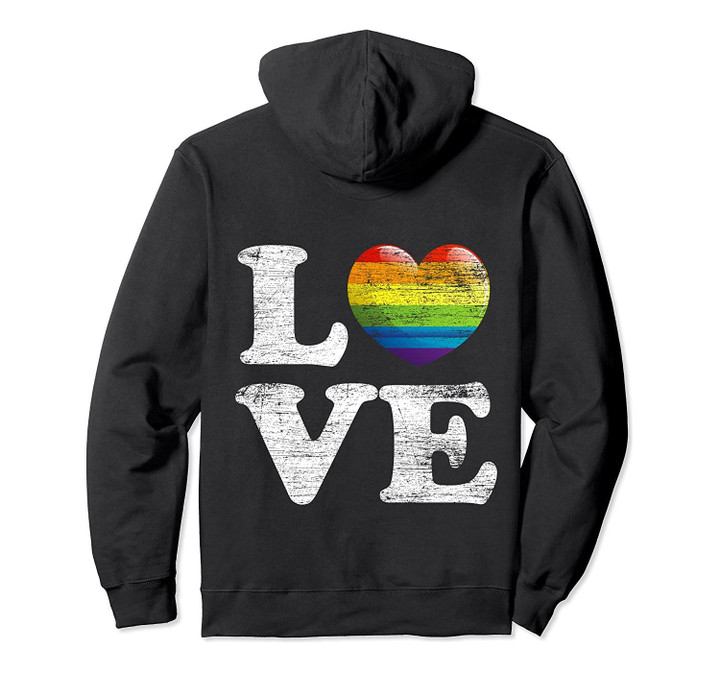 LGBTQ Love Rainbow Flag Pride Month Valentines Day LGBT Pullover Hoodie, T-Shirt, Sweatshirt