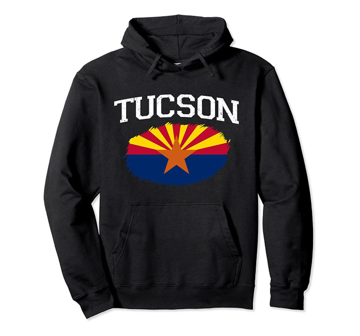 TUCSON AZ ARIZONA Flag Vintage USA Sports Men Women Pullover Hoodie
