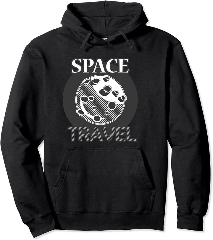 Space Travel To The Moon Pullover Hoodie