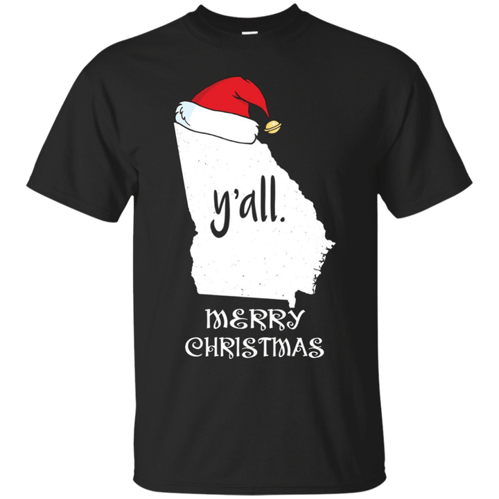 Buy Merry Christmas Y'all Georgia State Funny Christmas Tshirt