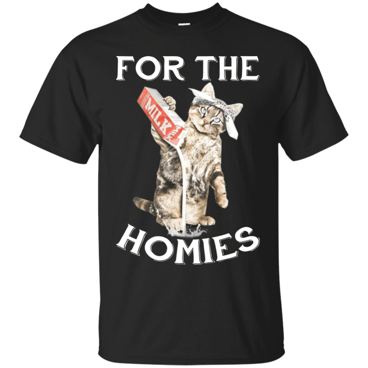 Funny Cat Pouring Milk For The Homies Shirt