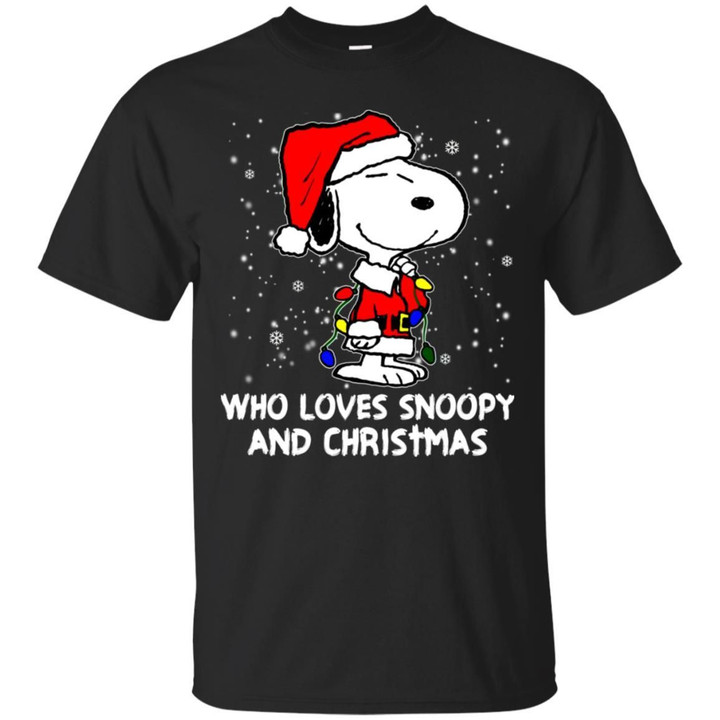 Who Loves Snoopy And Christmas Shirt