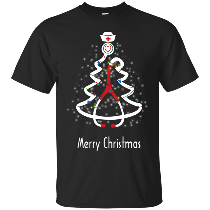 Nurse Chirstmas Tree - Merry Christmas Shirt