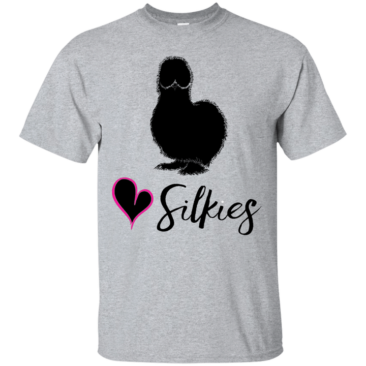 Silkie Chickens Shirt- Silkies -Love Silkies Chicken T-shirt Black