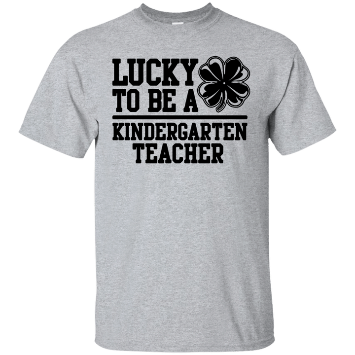 Lucky To Be A Kindergarten Teacher T-Shirt Black
