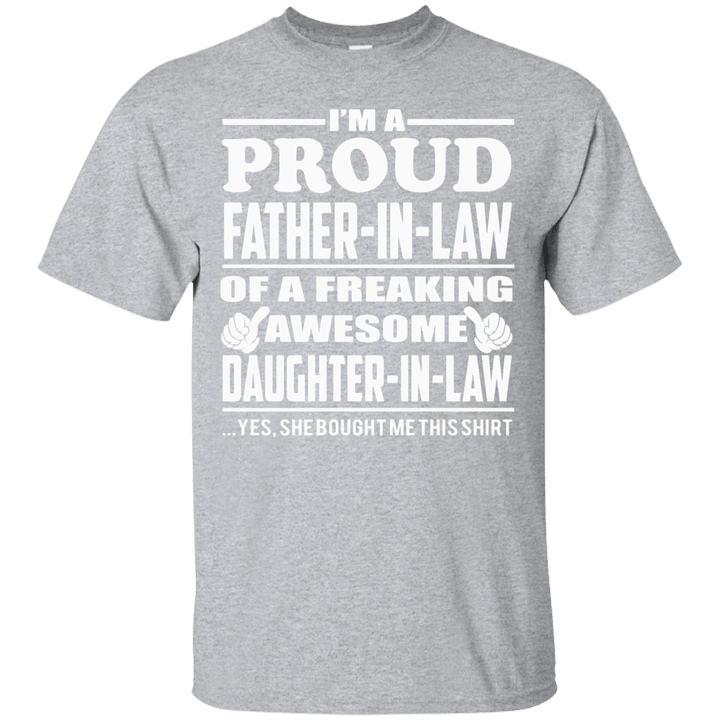 Mens Proud Father in Law of Awesome Daughter in Law T-shirt