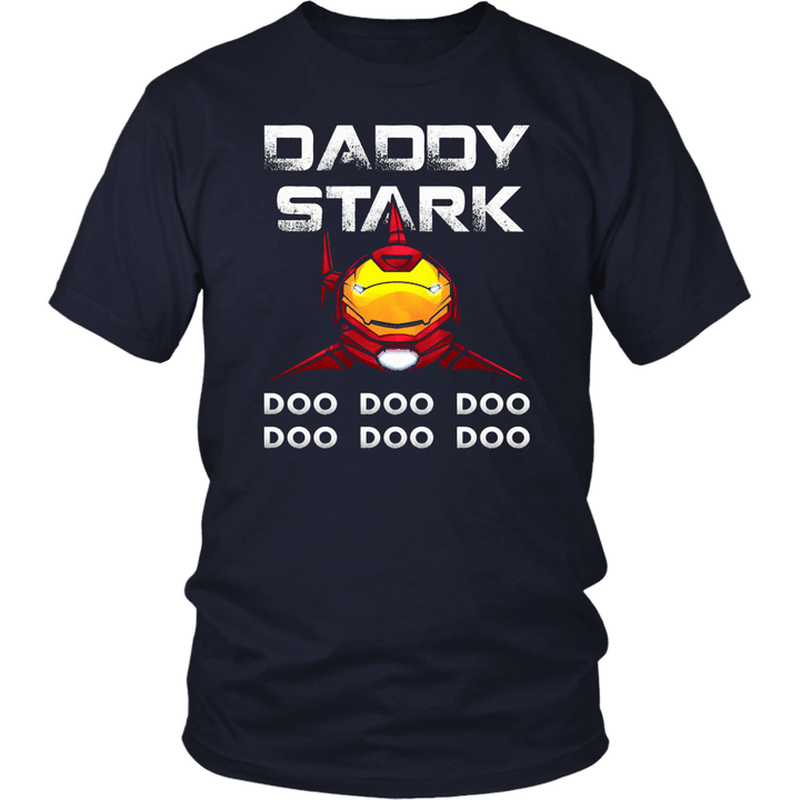 DADDY STARK - DOO DOO DOO SHIRT FUNY DADDY SHARK - IRONMAN