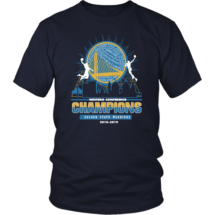 Western Conference Champions - Team Roster - Golden State Warriors 2018 2019 Shirt
