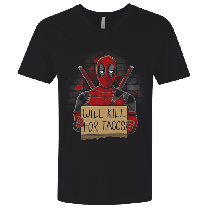 Will Kill for Tacos Mens Premium V-Neck
