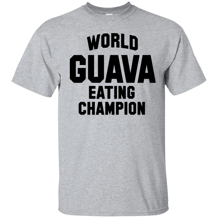 World Guava Eating Champion Funny T-Shirt Black