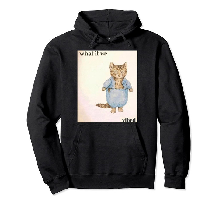 What If We Vibed Meme Cat Pullover Hoodie, T Shirt, Sweatshirt
