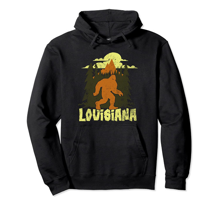 Louisiana Bigfoot Hunter Believe Sasquatch State Pride  Pullover Hoodie, T Shirt, Sweatshirt