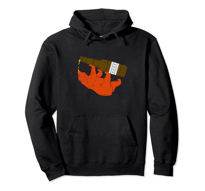 CHICAGO BEER DRINKING Funny Drunk Orange Bear Hoodie, T Shirt, Sweatshirt