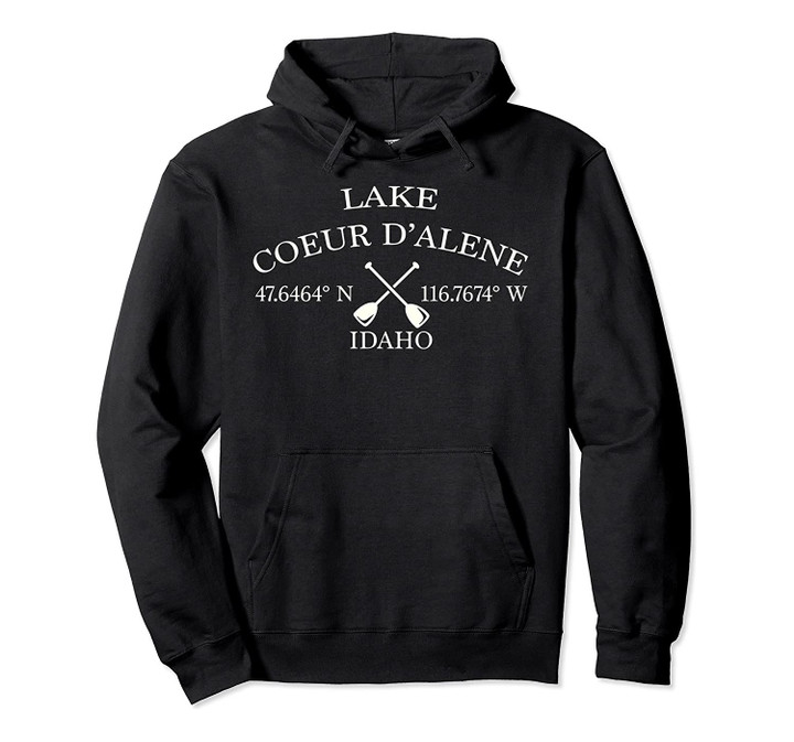 Classic Lake Coeur d'Alene product - Idaho Gift or Souvenir Pullover Hoodie, T Shirt, Sweatshirt