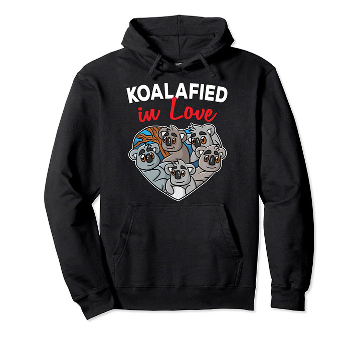 Koalafied in Love Koala Bear Heart Shape Valentines Day Gift Pullover Hoodie, T Shirt, Sweatshirt