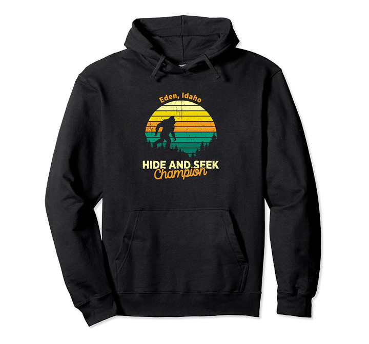 Vintage Eden, Idaho Mountain Hiking Souvenir Print Pullover Hoodie, T Shirt, Sweatshirt