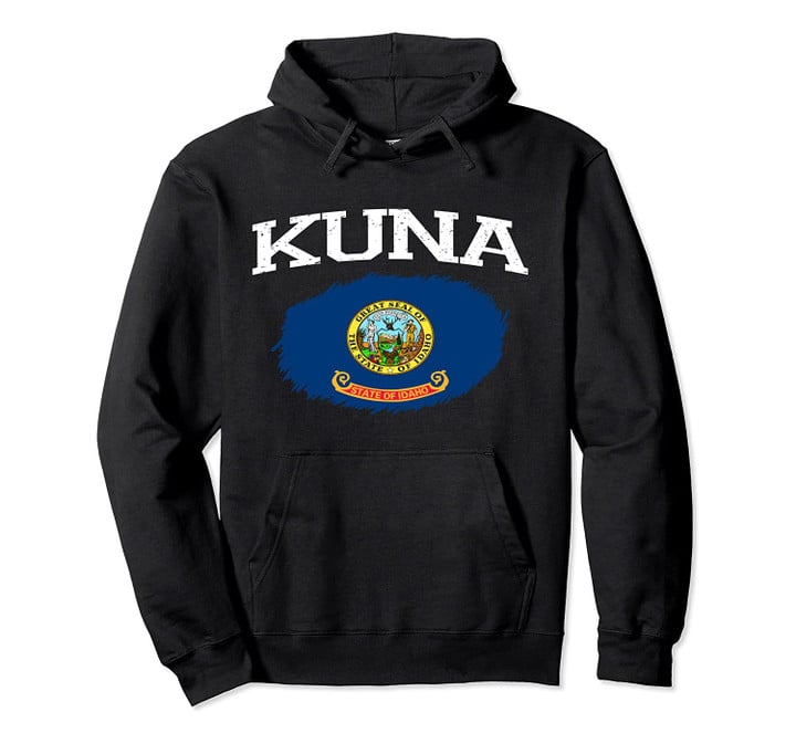 KUNA ID IDAHO Flag Vintage USA Sports Men Women Pullover Hoodie, T Shirt, Sweatshirt