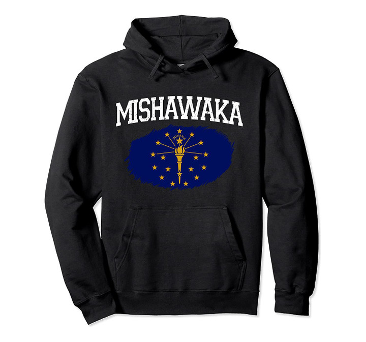 MISHAWAKA IN INDIANA Flag Vintage USA Sports Men Women Pullover Hoodie, T Shirt, Sweatshirt
